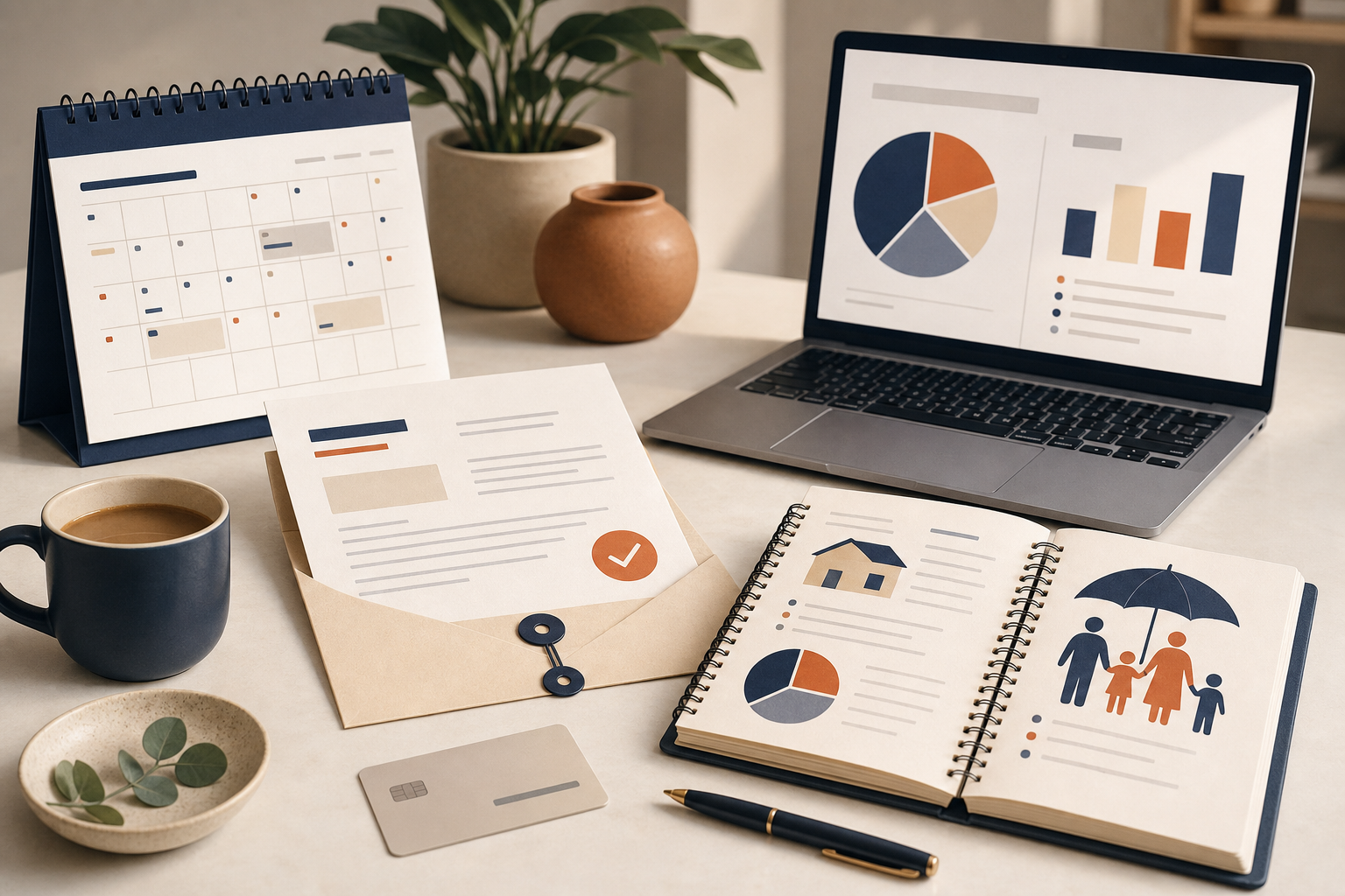 Calendrier fiscal et carnet de budget pour suivre un remboursement d’impôt
