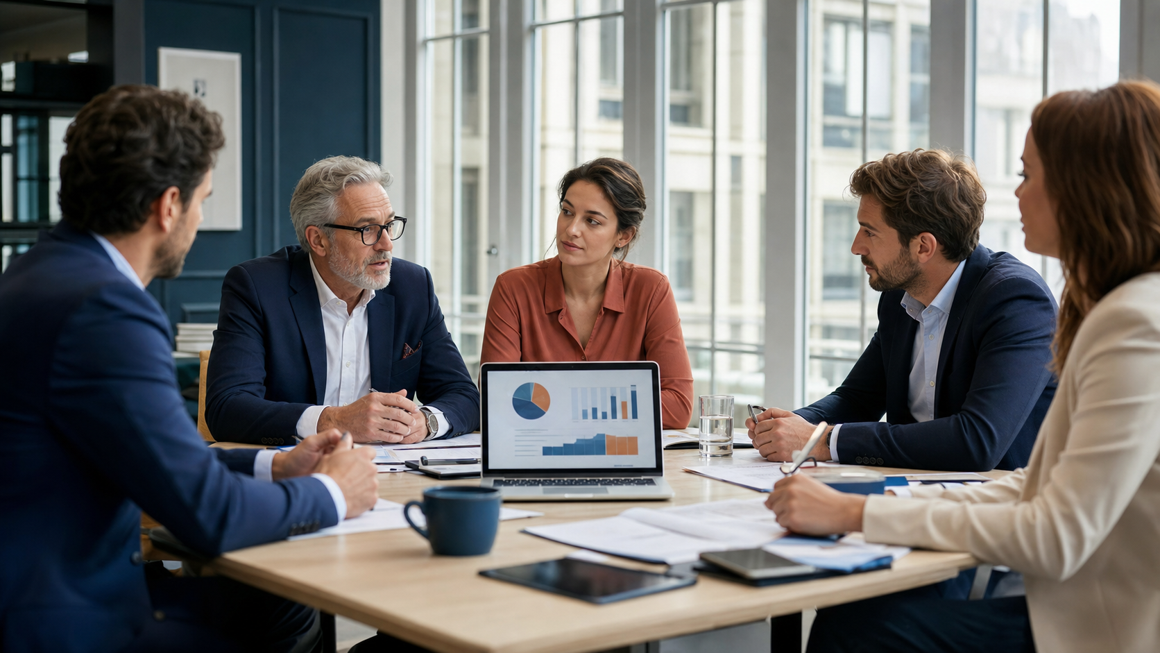Réunion professionnelle sur les usages de l’IA dans l’assurance et l’assurtech.