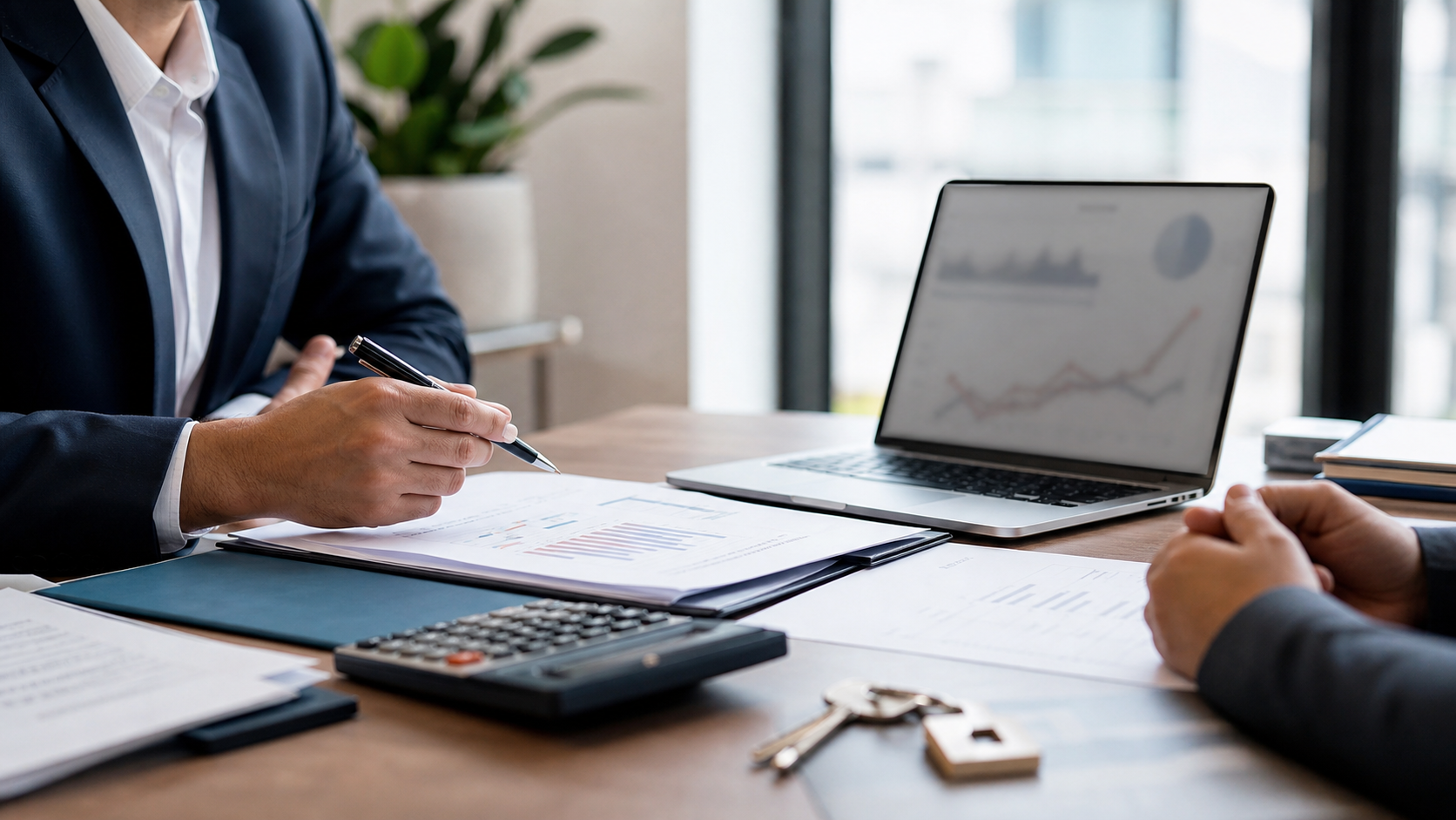 Dossier de crédit immobilier et calculatrice pour suivre les taux bancaires mi-juillet 2026.