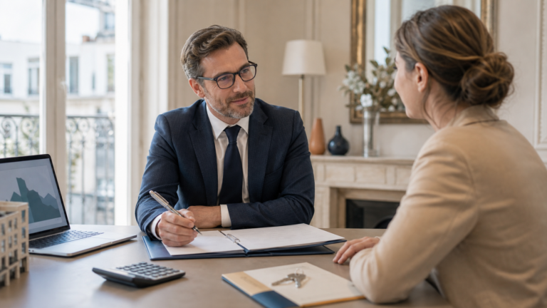 Dossier de crédit immobilier et calculatrice pour suivre les taux bancaires fin juillet 2026.