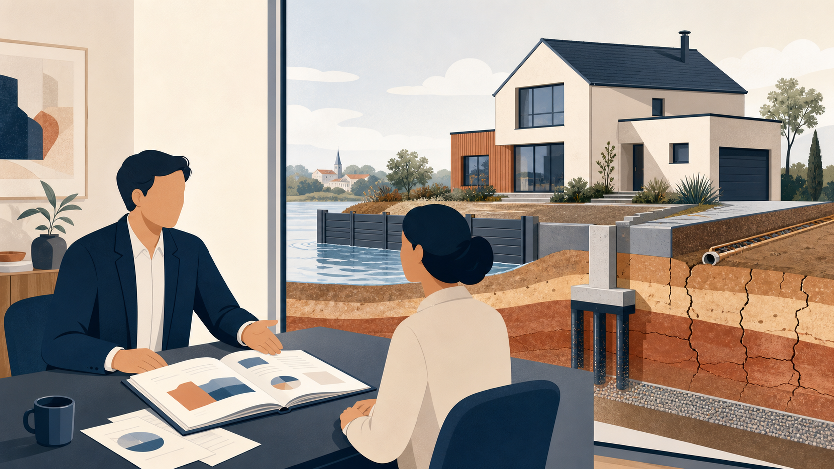 Maison protégée face aux risques climatiques pour illustrer la prévention en assurance habitation.
