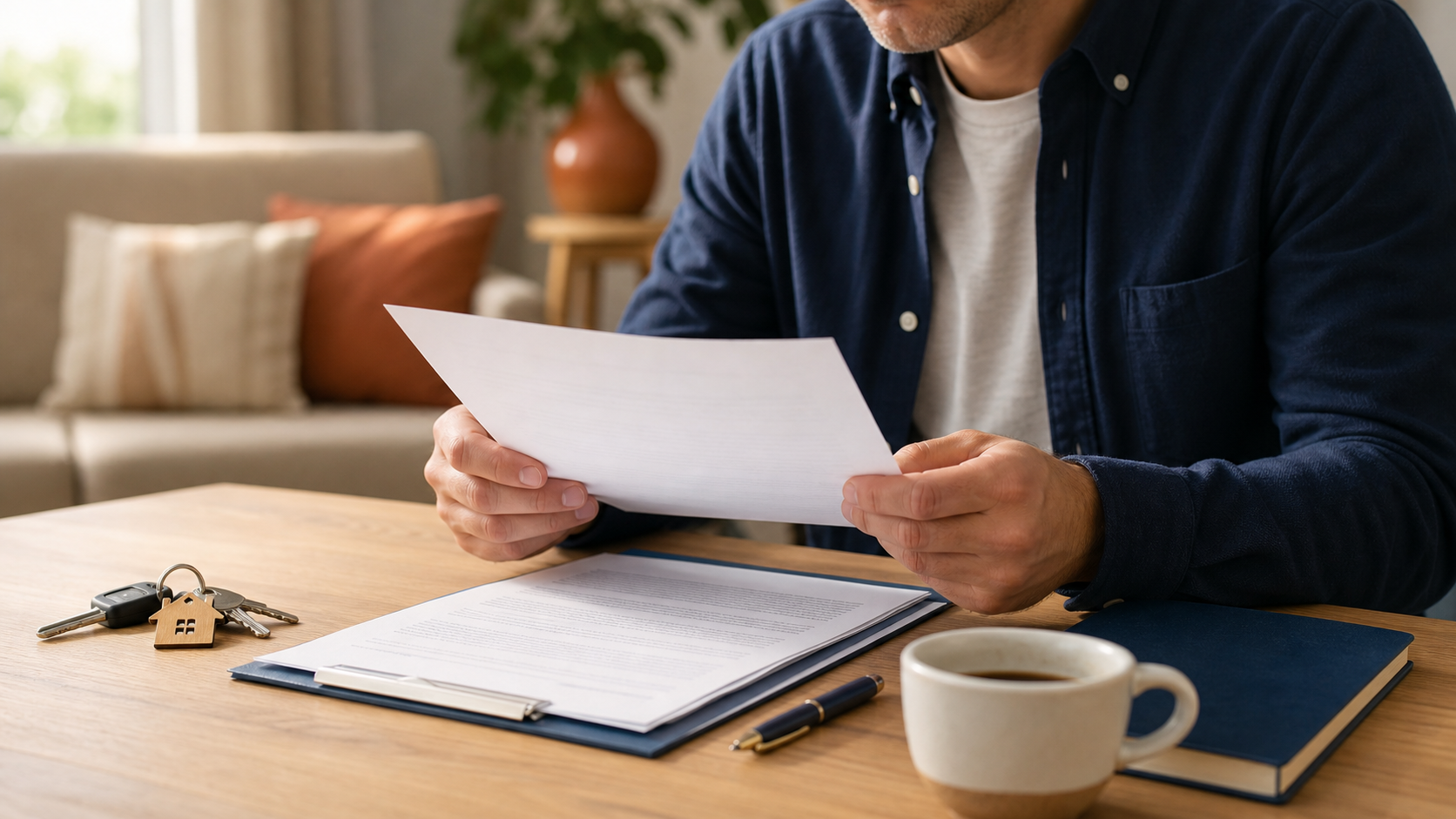 Assuré consultant un courrier de résiliation de contrat auto ou habitation