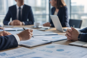 Réunion de financement de croissance pour une PME française