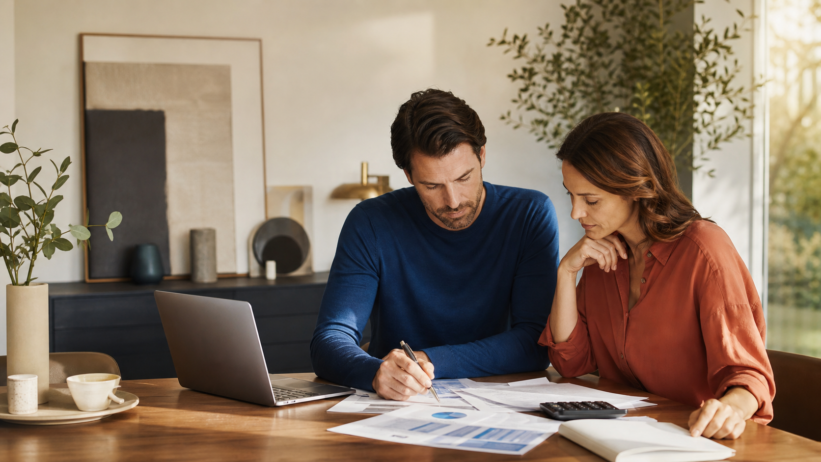 Dossier de prêt immobilier préparé avant la rentrée, avec documents et ordinateur sur une table.
