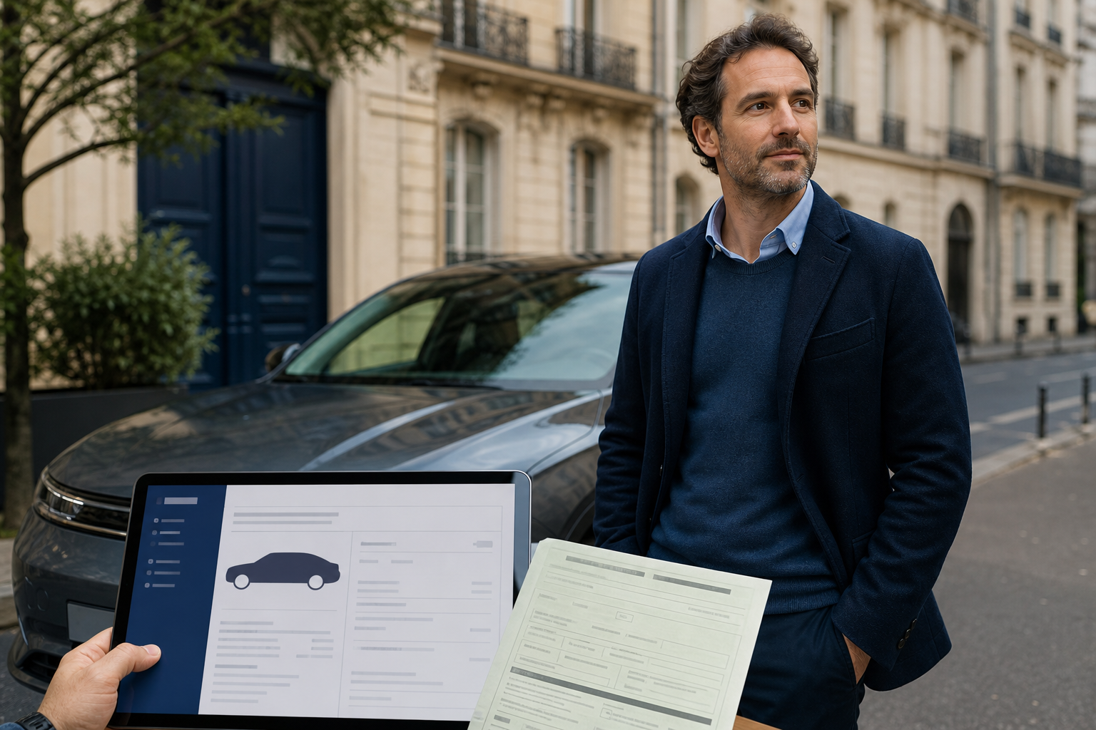 Conducteur préparant une assurance auto provisoire avant un contrat annuel