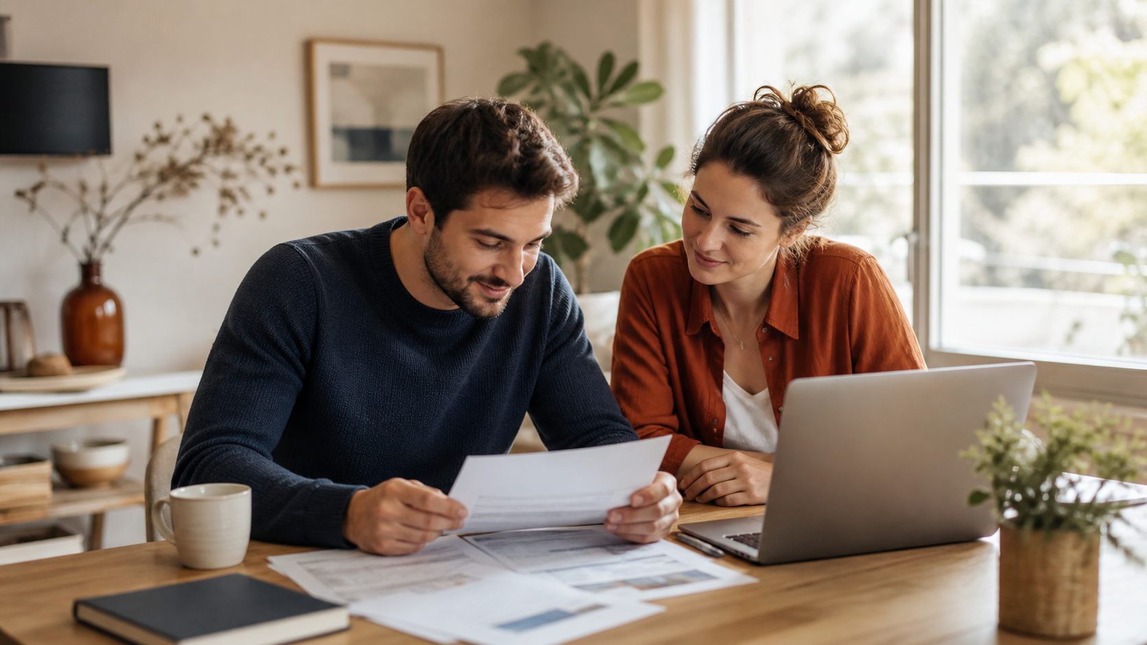 Emprunteur préparant son dossier de crédit immobilier après un changement d’emploi
