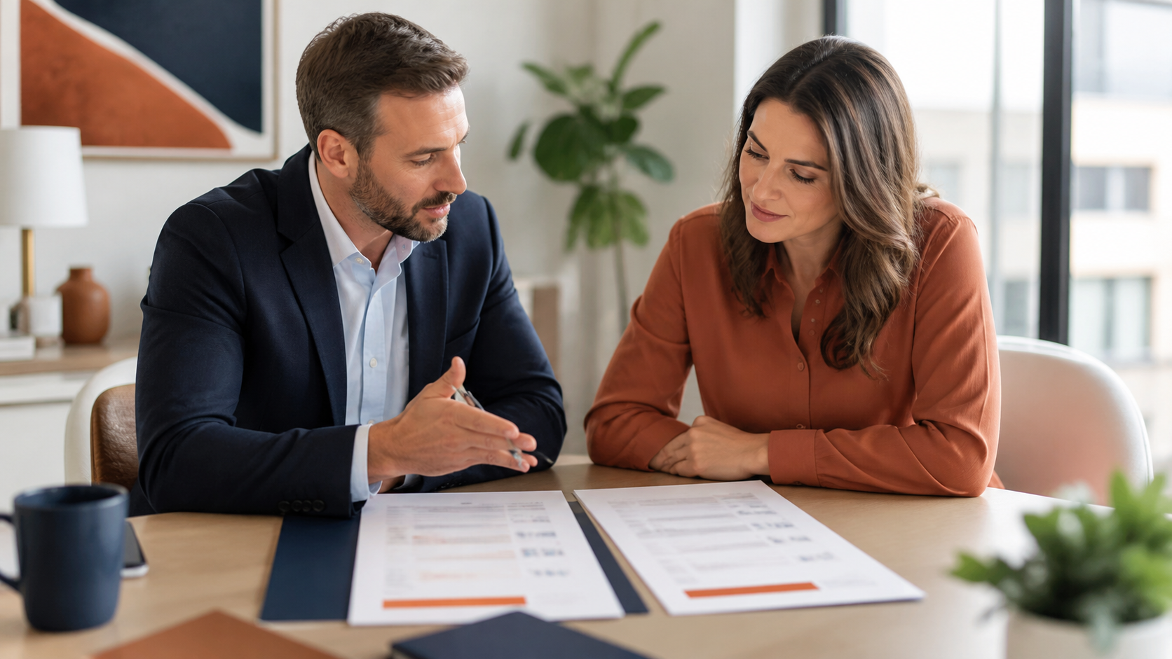 Emprunteur comparant deux contrats d’assurance de prêt pour vérifier les garanties.